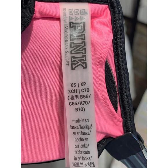 Victoria's Secret PINK Swimsuit top bikini top criss cross black size XS - Picture 4 of 5